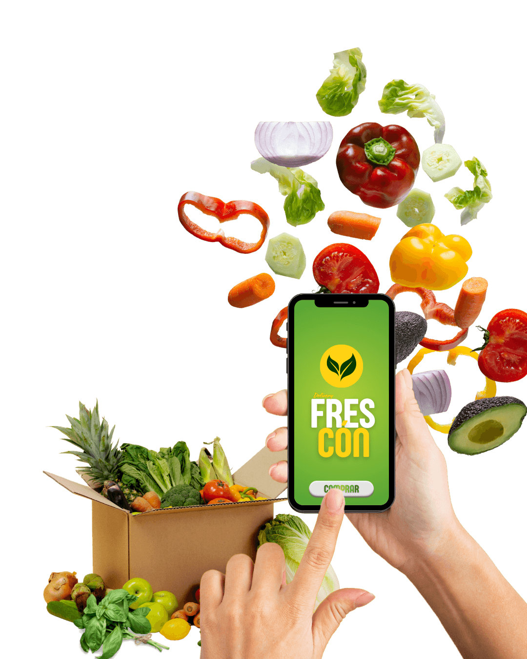 Frescon app y verduras frescas